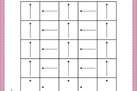 Tracing Pattern Standing and Sleeping Line Worksheet