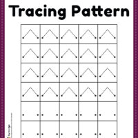 Tracing Lines Pattern Worksheet for Kindergarten