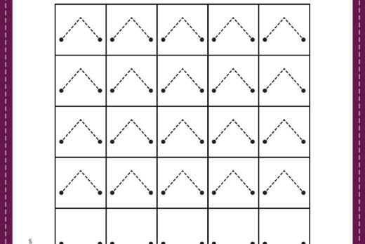 Tracing Lines Pattern Worksheet for Kindergarten