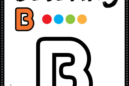 Letter B Alphabet Coloring Page Worksheet