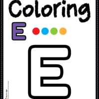 Letter E Alphabet Coloring Page Worksheet