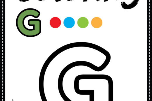 Letter G Alphabet Coloring Page Worksheet