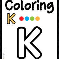 Letter K Alphabet Coloring Page Worksheet