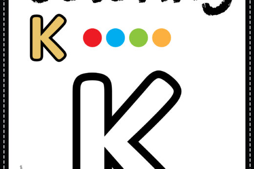 Letter K Alphabet Coloring Page Worksheet