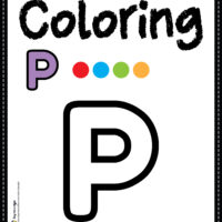 Letter P Alphabet Coloring Page Worksheet