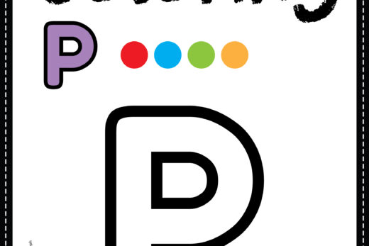 Letter P Alphabet Coloring Page Worksheet