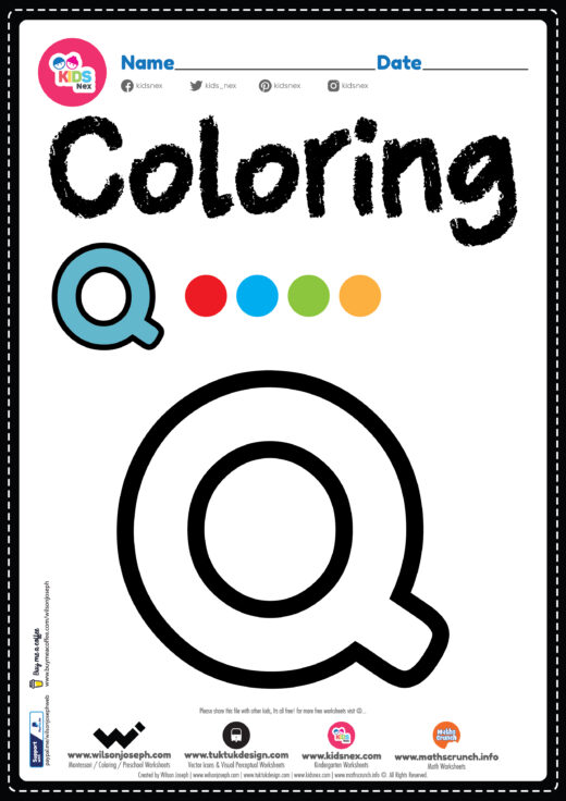 Letter P Alphabet Coloring Page Worksheet