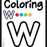 Letter W Alphabet Coloring Page Worksheet