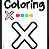 Letter X Alphabet Coloring Page Worksheet