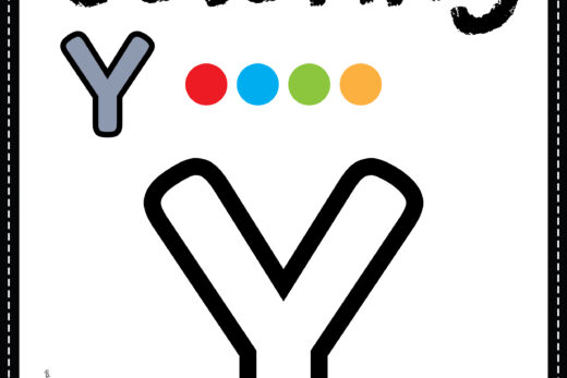 Letter Y Alphabet Coloring Page Worksheet