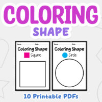 Shapes Worksheets for Preschool: Coloring Pages Printable PDF