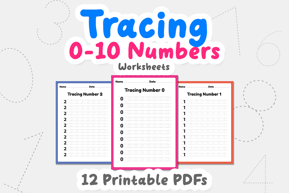 Tracing numbers 1-10