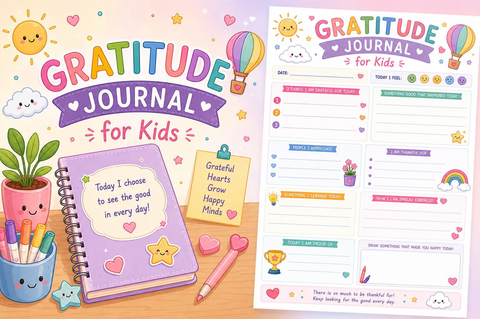 Educational Kids Planner Bundle Digital Download